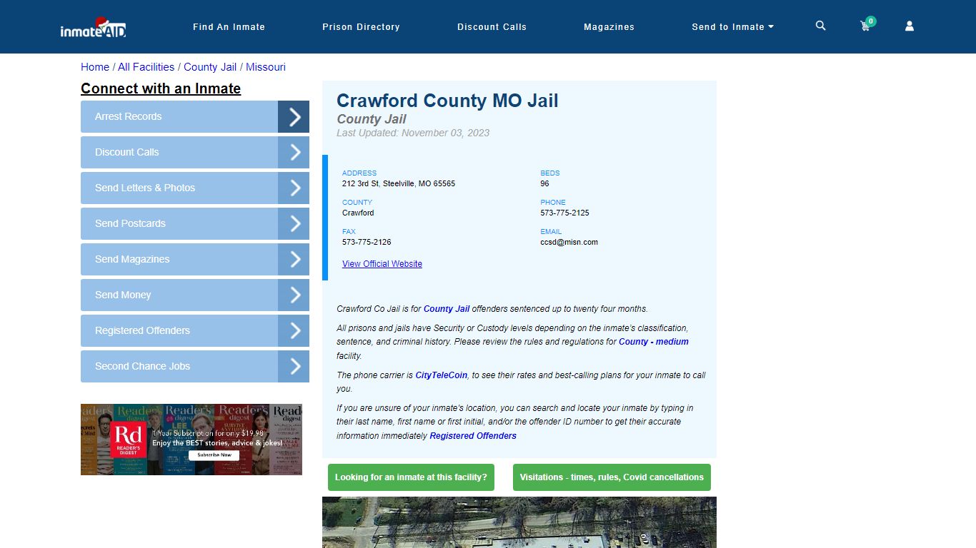 Crawford County MO Jail - Inmate Locator - Steelville, MO